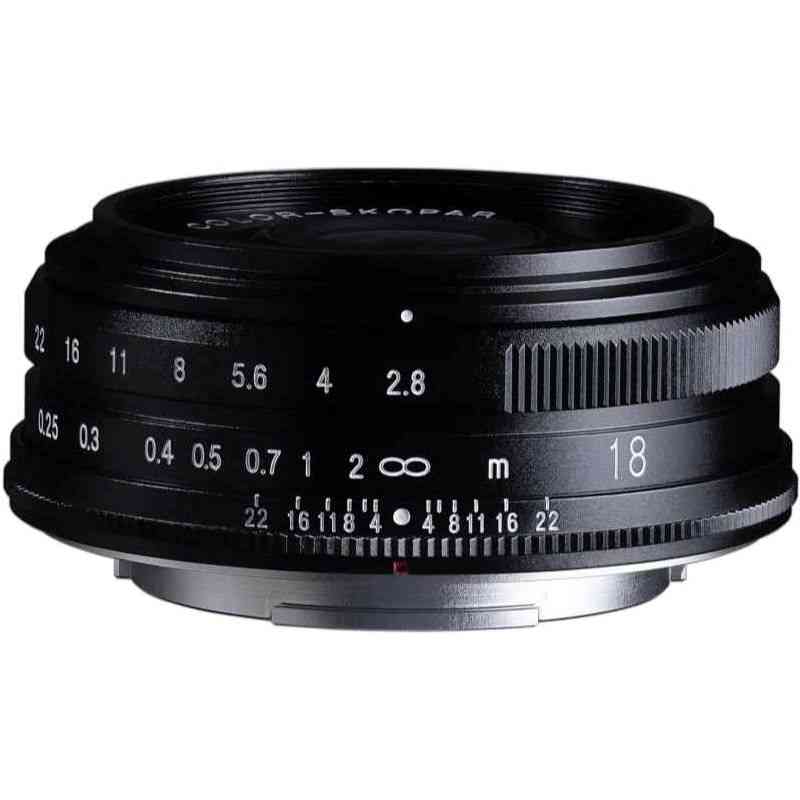 【送料無料】新品 COLOR-SKOPAR 18mm F2.8 Aspherical Lens Fuji-X mount Fujifilm ブラック フード付