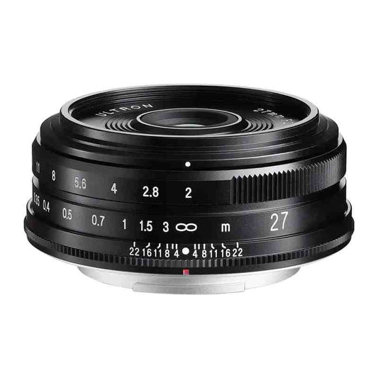 【送料無料】新品 ULTRON 27mm F2 X-mount Fuji Fujifilm X MF Wide Angle Lens ブラック フード付